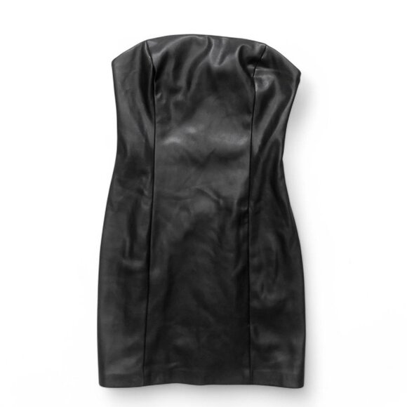 Garage Faux Leather Tube Dress - Picture 4 of 6